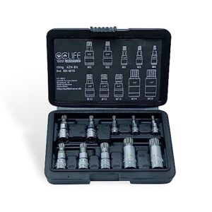 CCLIFE Vielzahn Satz M4-M18 Bit Set, 10-teiliger Satz aus S2-Legierungsstahl für Heimwerker und Handwerker