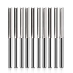 CNC-Fräser EU_HOZLY 1/8 Zoll gerader Fräser 1/8 Zoll Schaft gerade Nute Schaftfräser 2-Nut-Fräser Schneiden 22 mm CEL/45 mm OAL für MDF PVC Acryl Spanplatten Holz