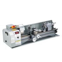 Mini-Tisch-Metalldrehmaschine mit Metallgetriebe, Drehmaschine 220 x 750 MM Tischdrehmaschine 50-2250 U/min für Metallbearbeitungswerkzeug