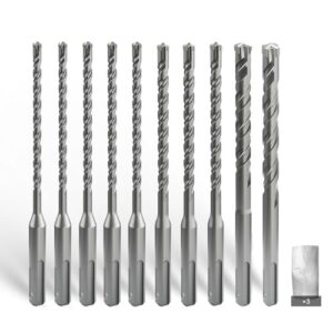 CSOOM SDS Plus Bohrer 5,5,6,6,6,8,8,8,10,12mm - professionell für Beton, Stein und Naturstein