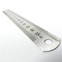 Daumkino Edelstahl Lineal mit metrischer und imperialer Skala, 15 cm lang, ideal für Hobbyisten, Schüler und Berufstätige