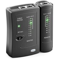 Netzwerk Kabeltester RJ11 RJ12 RJ45 ISDN LAN Netzwerkkabel Patchkabel CAT6 CAT7 CAT8 Kabel Tester Leitungstester Kabelprüfer - Schwarz