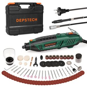 DEPSTECH Multifunktionswerkzeug 200W, Rotationswerkzeug mit 6 Variablen Drehzahlen und 128 Zubehörteilen für verschiedene Arbeitsaufgaben wie Schneiden, Bohren, Gravieren, Polieren und Schärfen