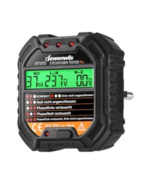 Steckdosentester für elektrische Wartungs Tests, RCD-Prüfung und LCD-Voltage-Display, 6 Arten von Fehlerdiagnose