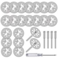 20 Stück Diamant-Trennscheiben (22mm) für Dremel Rotationswerkzeug Zubehör - ideal für Edelsteine, Jade, Fliesen, Ziegel, Marmor, Glas und Keramik