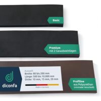 Diconfa Schürfleiste Profiline, 80 x 2000 x 20mm, abriebfestes Polyurethan Förderband für den Winter und die Wintersaison