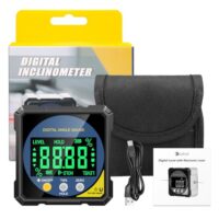 Digitaler Laser Winkelmesser mit vierseitigem Magnet und doppelseitigem Laser-LCD-Display, ideal für Holzbearbeitung und Metallkonstruktion