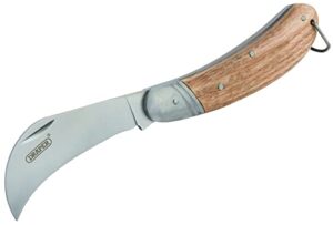 Draper Budding Knife mit Eichen-Griff - hochwertiges Pfropf- und Knospungswerkzeug für den Garten mit Edelstahl-Klinge und leichten Griff