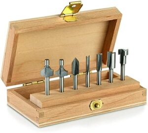 Dremel 660 Fräser Set, 7-teiliges Mehrzweck-Fräser-Set für verschiedene Fräsarbeiten wie Holz, Kunststoff und Gummi