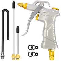 Druckluftpistole mit 4 Düsen und schneller Kupplung, ideal für industrielle Reinigung