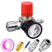 Druckregler 1/4 Zoll Druckminderer für Luftverdichter, EU-Standard, Druckschalter, Regelventil, Manometer 175 PSI