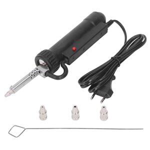 Edelstahl-Lötsauger, Entlötpumpe, automatische Entlötpistole mit 3 Saugdüsen, EU-Stecker, 220 V 350 W Eisenpistole, Lötwerkzeug, tragbares Werkzeug zum Entfernen von Lötzinn
