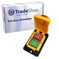 Ein-Aus-Schalter für stationäre Maschinen, Hauptschalter 16A 250V für Kreissäge, Bandsäge, Tischbohrmaschine, Absauganlage und mehr