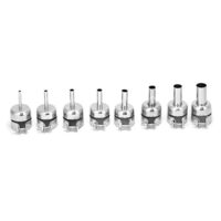 8 Stück Heißluftpistolen-Düse, 3~12 mm Edelstahl-Heißluftpistolen-Düse, langlebige hitzebeständige Düse für 850 Heißluftpistolen