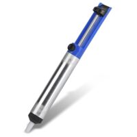 Entlötpumpe mit Aluminiumgehäuse 18,3 cm Lötsauger - Manuelles De-soldering Heat Resistant Entlötpumpe Werkzeug für Vakuum-Löten und Entfernen von Lötzinn