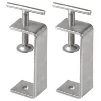 EXLECO 2er 53-93mm C Klemme, Edelstahl, Schraubklemme, Einstellbar, Kieferöffnungen, Trägerklemme, Fixierzange, Tischklemme, Befestigungs Klemme