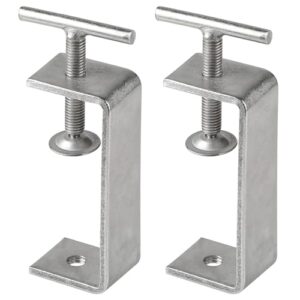 EXLECO 2er 53-93mm C Klemme, Edelstahl, Schraubklemme, Einstellbar, Kieferöffnungen, Trägerklemme, Fixierzange, Tischklemme, Befestigungs Klemme
