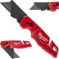 Faltbares Taschenmesser Milwaukee Fastback, rot, faltbar, Werkzeug, Stahlklinge, länger scharf bleibt, verschiedene Farben erhältlich