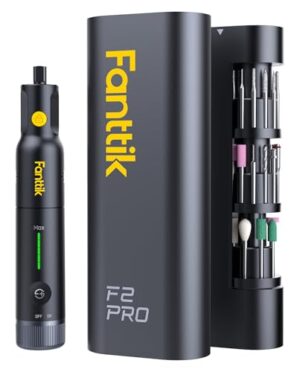 Fanttik F2 PRO Akku Multifunktionswerkzeug mit starker Magnetmotor, Revostor-Hub und 4V Rotationswerkzeug Set zum Schleifen, Polieren, Bohren, Schnitzen und Schneiden.