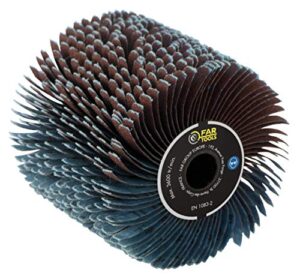 Hochwertige Bürste für Schleifbänder mit Körnung 80 Ø 120 mm/L und Durchmesser 100 mm. Ideal für effizientes Schlifen und Bearbeiten von Oberflächen.