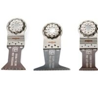 Fein E-Cut Combo Starlock Wood & Metal Tauchsägeblätter, 3-teiliges Set, Holz und Metall schneiden mit Multitool