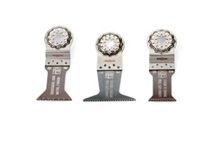 Fein E-Cut Combo Starlock Wood & Metal Tauchsägeblätter, 3-teiliges Set, Holz und Metall schneiden mit Multitool