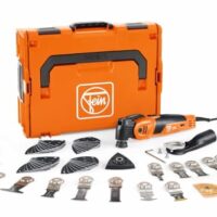 FEIN Multimaster MM 700 Max Top, Multi-Tool mit 60 Zubehörten zum Sägen, Schleifen, Schneiden, 450 W, Anti-Vibrationssystem, Aufnahme StarlockMax, QuickIN Werkzeugwechsel