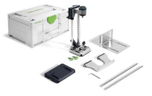 Festool Mobiler Bohrvorsatz MB 40-Set - hochwertiges Werkzeug für Bohrungen und Arbeiten mit robustem Bohrmittel, Lochreihenfunktion und effizienter Spanabsaugung