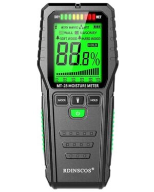 Feuchtigkeitsmessgerät für Wand, feuchtigkeitsfreie Messung mit zerstörungsfreier Technologie, geeignet für Holz, Wand, Wohnmobil, Decke und Boden