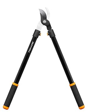 Fiskars Bypass-Astschere für frisches Holz, Antihaftbeschichtet, Gehärteter Präzisionsstahl, Länge: 81 cm, Schwarz, L11