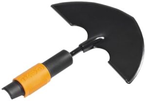Fiskars Rasenkantenstecher mit Werkzeugkopf aus Borstahl, Breite 35 cm, Schwarz/Orange, QuikFit, hochwertiges Material und lange Haltbarkeit