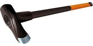 Fiskars Spalthammer, multifunktionales Werkzeug, Axt und Hammer, geschmiedet, 3,68 kg, Stahlklinge/Glasfaserverstärkte Kunststoffgriff, Schwarz/Orange, X37, 1001704