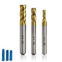 3 Stücke fräsbohrer, CHSEROK Schweißpunktbohrer, 4/6/8 MM Schaftfräser, Hochgeschwindigkeitsstahlfräser für Holz, Kohlenstoffstahl und Formstahl