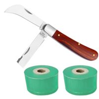 Gartenmesser mit 2 Klingen, Gartenhippe und Okuliermesser zum Pfropfen und Transplantation von Pflanzen