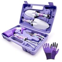 6-teiliges Gartenwerkzeug-Set von WISDOMLIFE mit Anti-Rutsch-Griff, Gartenschere und Wassersprüher für den perfekten Gartenpflege-Sets