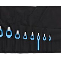 GEDORE Henkellocheisen-Satz, Set 8-teilig, Ø 3 - 25 mm, Gummi Leder Dichtungen Stoff, rund, Stanzeisen