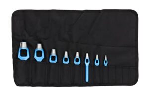 GEDORE Henkellocheisen-Satz, Set 8-teilig, Ø 3 - 25 mm, Gummi Leder Dichtungen Stoff, rund, Stanzeisen