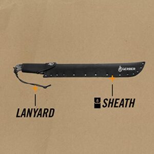 Gerber Machete mit Nylon-Scheide, Klingenlänge 45 cm, Carbonstahl, outdoor-Aktivitäten wie Camping und Bushcraft geeignet