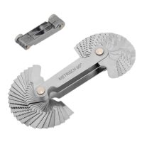 Gewindelehre, Metrische Messwerkzeuge, Edelstahl-Scrollgriff-Gewindemessung, Präzisionsmesslehre für 1 Zoll Gewinde mit 24 Zählungen und einer Steigung von 0,25–6 mm