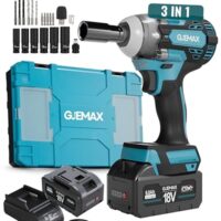 GJEMAX Akku Schlagschrauber 18V - perfekt für Heimwerker, multifunktionales Werkzeug mit hoher Leistung und schneller Ladefunktion