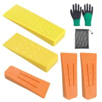 Gobesty 5 Stück Fällkeil Set, umfangreiches Werkzeug für die sichere Durchführung von Baumpflegearbeiten, harte Kunststoffzusammensetzung und Kältebeständigkeit
