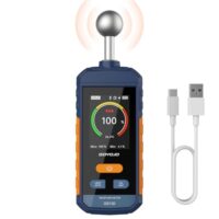 GOYOJO Feuchtigkeitsmessgerät Wand, Wiederaufladbar mit 5-40mm Kugelsensor, Zerstörungsfreie Scans für Holz/Wände/Baustellen, Einstellbare Alarme & Temperaturanzeige