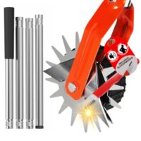 GRÜNTHOR Rasenkantenschneider – 4-teilig Verstellbarer Edelstahlgriff, ideal für jede Körpergröße, verbesserter gepolsterter Griff, gut ausbalancierte Rollen, inkl. Schleifmesser