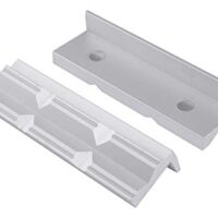 GSR Schraubstock-Schonbacken, 2-teilig, Schraubstock Backen 100mm, Alu/Prismen mit Magnet Spann-Backen, Schutzbacken für Maschinenschraubstock, Profi Werkstatt Zubehör