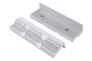 GSR Schraubstock-Schonbacken, 2-teilig, Schraubstock Backen 100mm, Alu/Prismen mit Magnet Spann-Backen, Schutzbacken für Maschinenschraubstock, Profi Werkstatt Zubehör