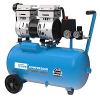 Güde Kompressor Airpower 150/8/24 SILENT, ölfrei, flüsterleise, max. 8 bar, 1100 W, 24 l Kessel, effektive Liefermenge 130 l/min, Druckminderer, 2x Manometer, Sicherheitsventil & Wasserablassschraube