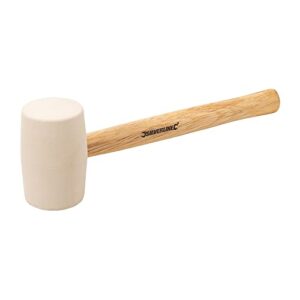 Gummihammer von Silverline, weiß 16 oz (454 g), universelles Werkzeug für verschiedene Anwendungen, massiver Gummikopf mit Kleber am Stiel, ideal für Heimwerker und Handwerker