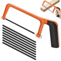 Hand Bügelsäge, kleinere Metallsäge, Mini-Holzsäge, kleine Hand-Saage mit austauschbaren Sägeblättern für Metall, Holz und Kunststoff