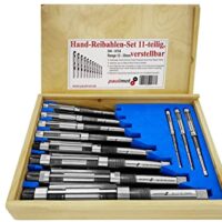 Handreibahlen-Set 11-teilig, verstellbar von 12,0 bis 35,0 mm, Passung H4 - H14 für Metallarbeit und Handwerk
