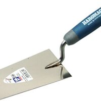 Haromac Berner Putzkelle, 140 mm lang, rostfrei und mit einem ergonomischen 2-Komponenten-Softgriff für eine einfache Reinigung von Wänden, Decken und anderen Oberflächen.